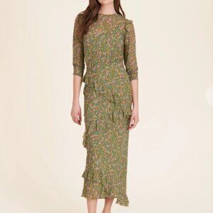 VERONICA BEARD Silk Tenise Paisley Maxi Dress